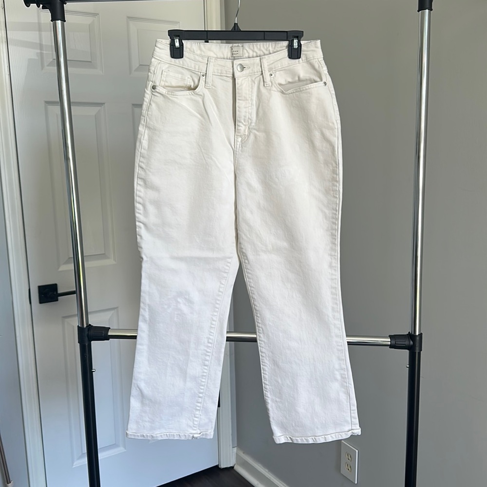 White boot leg pants - target size 10
